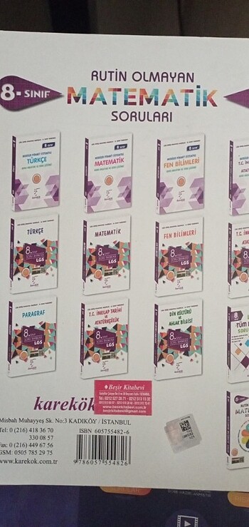8 - SINIF RUTIN OLMAYAN MATEMATIK SORULARI LGS karekök YAYINLAR