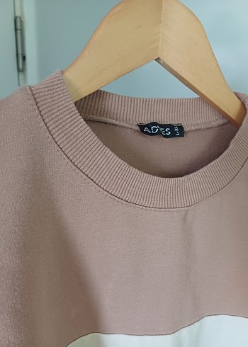l Beden kahverengi Renk Kadın sütlü Kahverengi Sweatshirt
