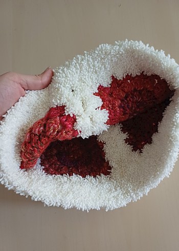 Kadın Beyaz Örgü desenli Bohem Bere - Görsel 5