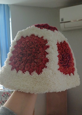 Kadın Beyaz Örgü desenli Bohem Bere - Görsel 4