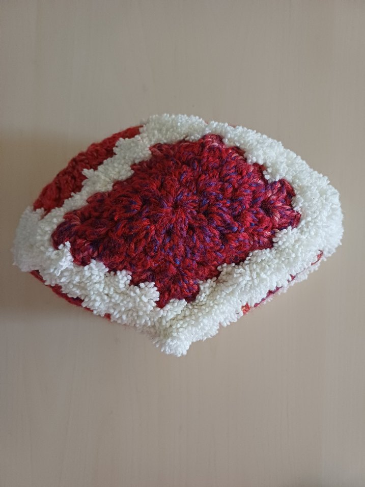 Kadın Beyaz Örgü desenli Bohem Bere - Görsel 3