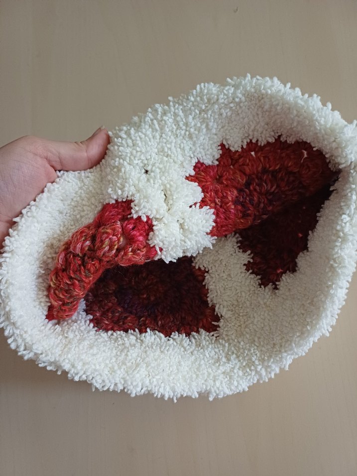 Kadın Beyaz Örgü desenli Bohem Bere - Görsel 5