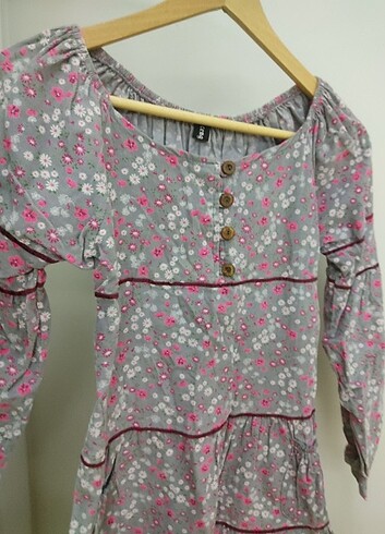 LC Waikiki Gri kadife elbise