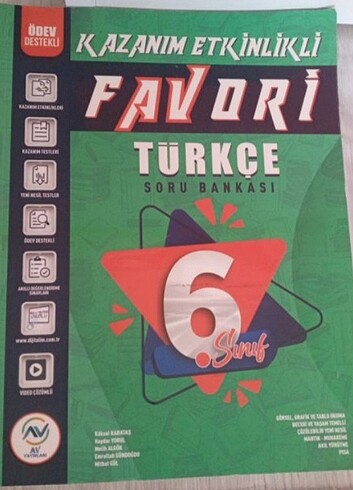 6.Sınıf Av Yayınları Türkçe Favori Soru Bankası