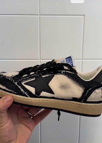 Goose Siyah Beyaz Yildizli Vintage Sneaker