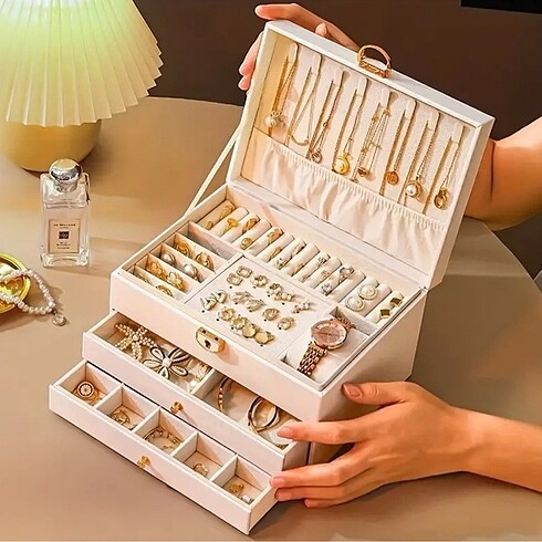 MEVCUT DEĞİLLLL?? 3 KATLI CEKMECELI TAKI MUCEVHER KUTUSU