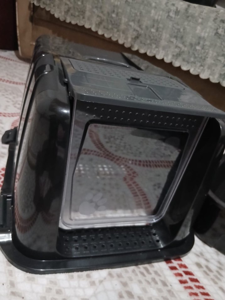 Kilitli Kapaklı Siyah Kedi Tuvalet Kabı - Görsel 4