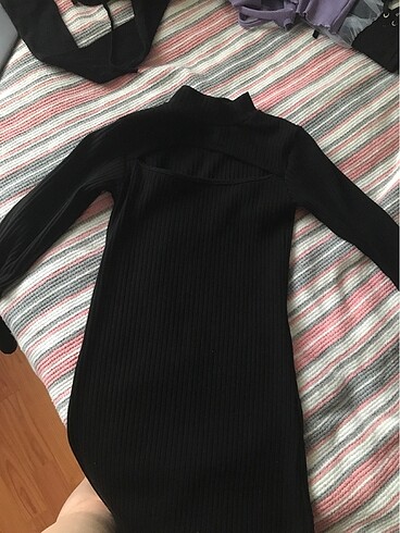 mini siyah kışlık elbise