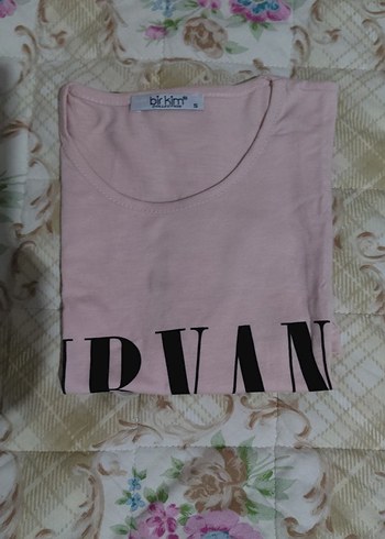 Kadın Pembe Pamuklu Nirvana Tişört - Görsel 4