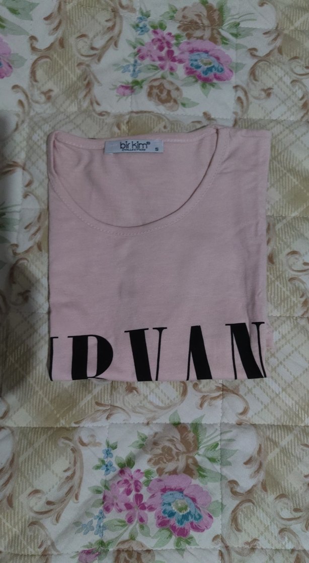 Kadın Pembe Pamuklu Nirvana Tişört - Görsel 4