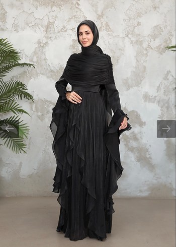 Siyah Drapeli Kadın Şal - Görsel 3