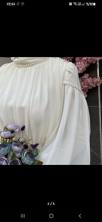 Tesettür nikah elbisesi