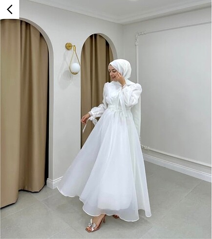 Tesettür nikah elbisesi