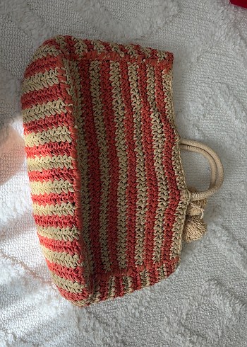 Renkli Örgü Bohem Kadın Çanta plaj çantası - Görsel 2