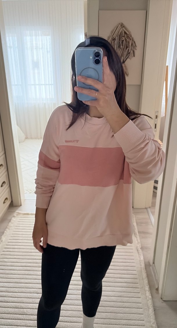 Pembe Rahat Sweatshirt - Görsel 3