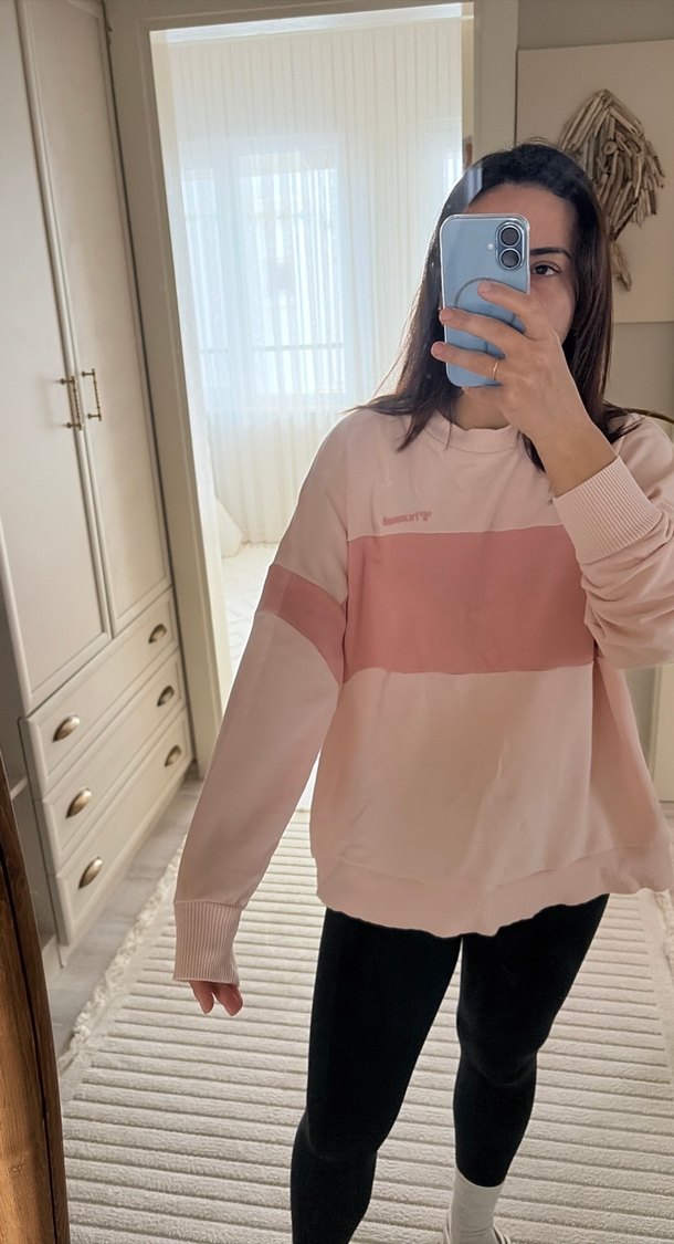 Pembe Rahat Sweatshirt - Görsel 4