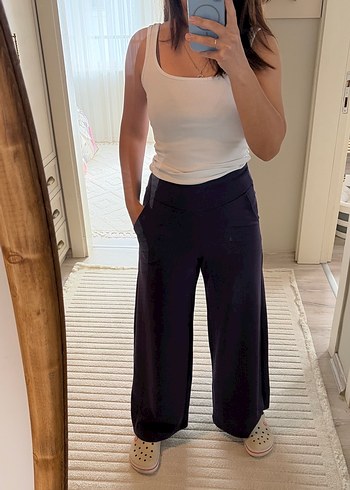 Mor Rahat Kesim Kadın Kumaş Pantolon - Görsel 2