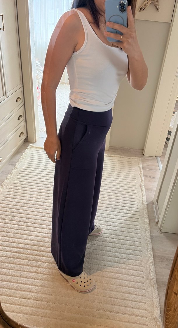 Mor Rahat Kesim Kadın Kumaş Pantolon - Görsel 3