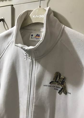 Kız Çocuk Beyaz Fermuarlı Sweatshirt - Görsel 2