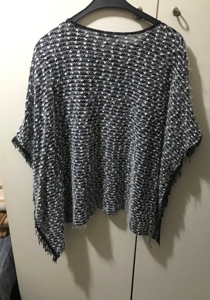 Gri Örgü Salaş Kadın Kazak - Görsel 4