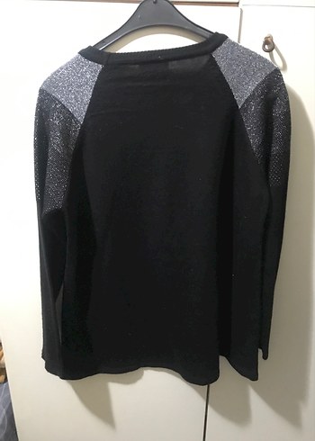 Gri Örgü Kadın Sweatshirt - Görsel 3