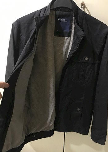 Düğmeli Siyah Erkek Denim Ceket - Görsel 2