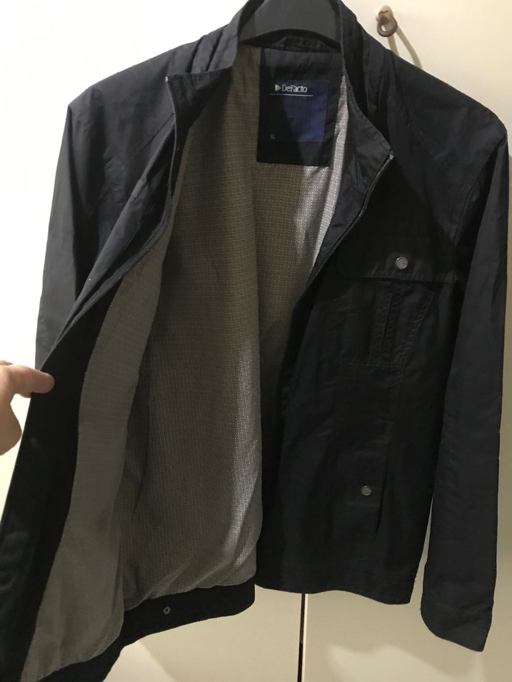 Düğmeli Siyah Erkek Denim Ceket - Görsel 2