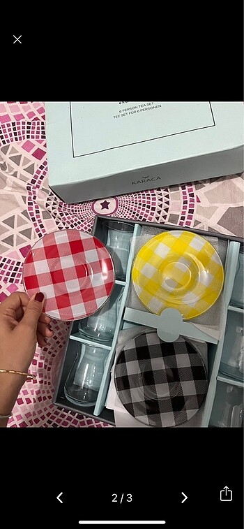 Karaca Karaca çay bardağı takımı seti 2 set gönderilecek