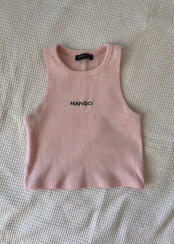 Mango Pembe Pamuk Crop Top