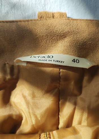 Bej Süet Midi Hamile Eteği Fermuarlı - Görsel 2