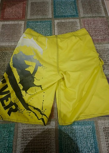 Sarı Quiksilver Baskılı Mini Erkek Deniz Şortu - Görsel 2