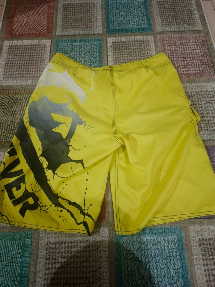 Sarı Quiksilver Baskılı Mini Erkek Deniz Şortu - Görsel 2