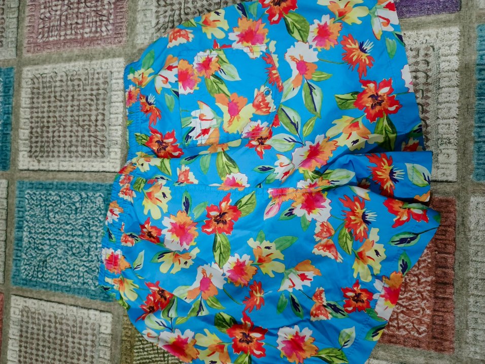 Renkli Çiçek Desenli Erkek Şort Mayo - Görsel 5