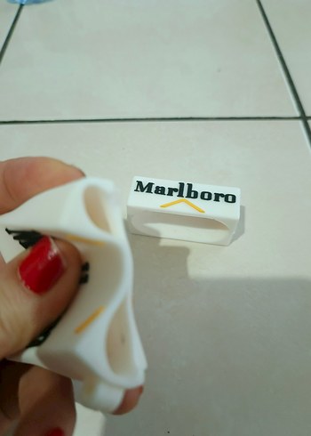 Beyaz Kablosuz Kulaklık  Marlboro Kılıf - Görsel 5
