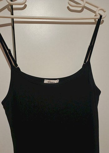 Siyah Uzun Askılı Kadın Elbise - Görsel 4