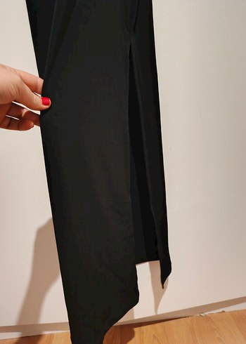 Siyah Uzun Askılı Kadın Elbise - Görsel 5