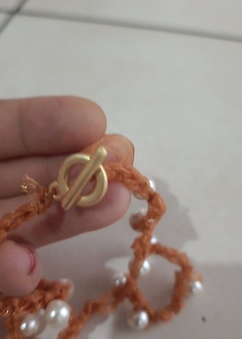 Bej Boncuklu Bohem Midi Kadın Kolye - Görsel 2