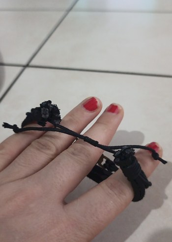 Siyah Rock Punk Erkek Bileklik - Görsel 3