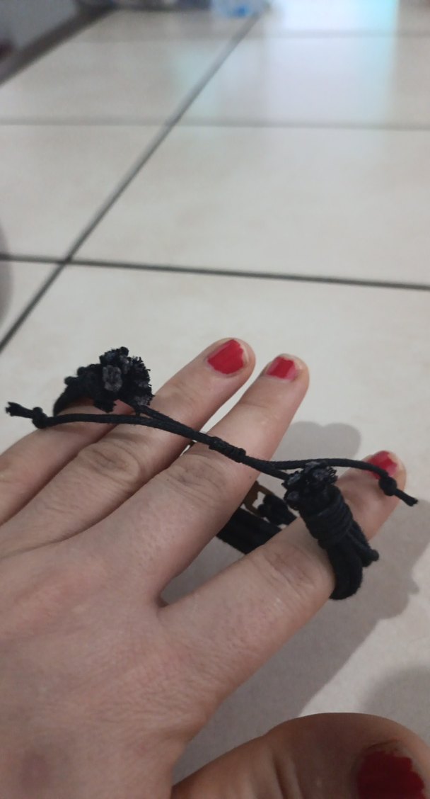 Siyah Rock Punk Erkek Bileklik - Görsel 3