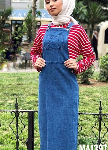 Diğer Kot bahçıvan elbise