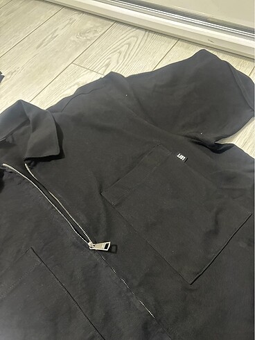 l/xl Beden Oversize etiketli fermuarlı erkek Polo tişört