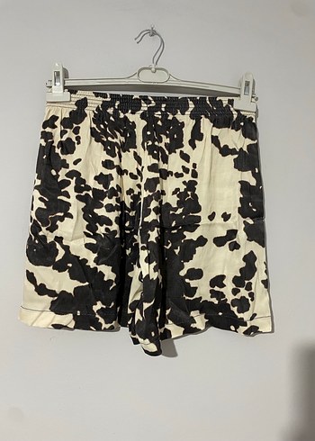 Kadın Kahverengi Batik Mini Şort - Görsel 4