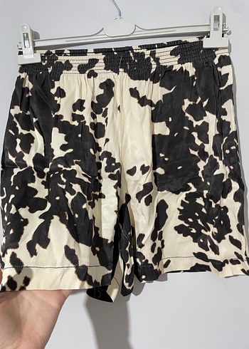 Kadın Kahverengi Batik Mini Şort - Görsel 3