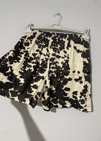 Kadın Kahverengi Batik Mini Şort - Görsel 5