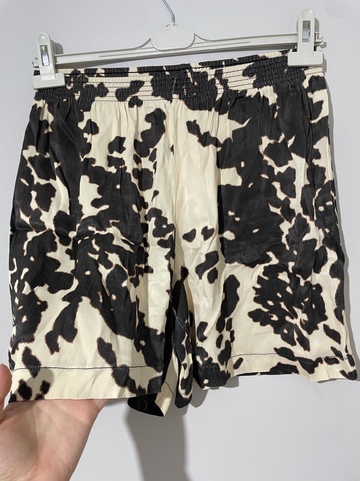 Kadın Kahverengi Batik Mini Şort - Görsel 3