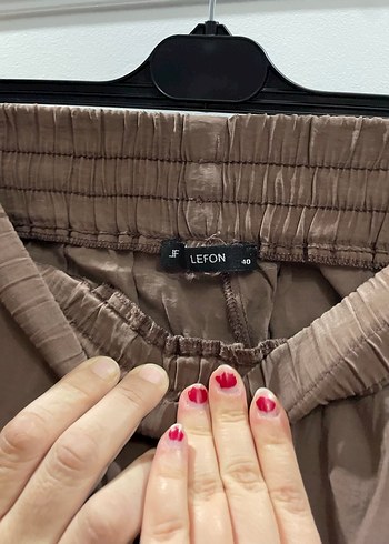 Kadın Kahverengi Keten Pantolon - Görsel 4