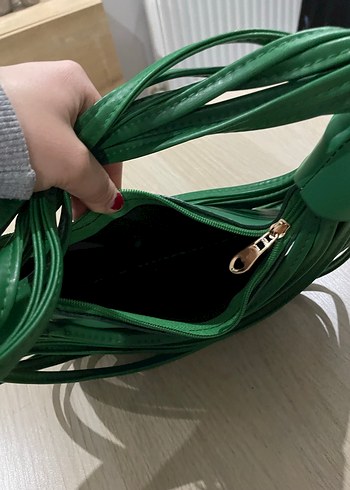 Mango Yeşil Deri  Kadın Çanta - Görsel 5