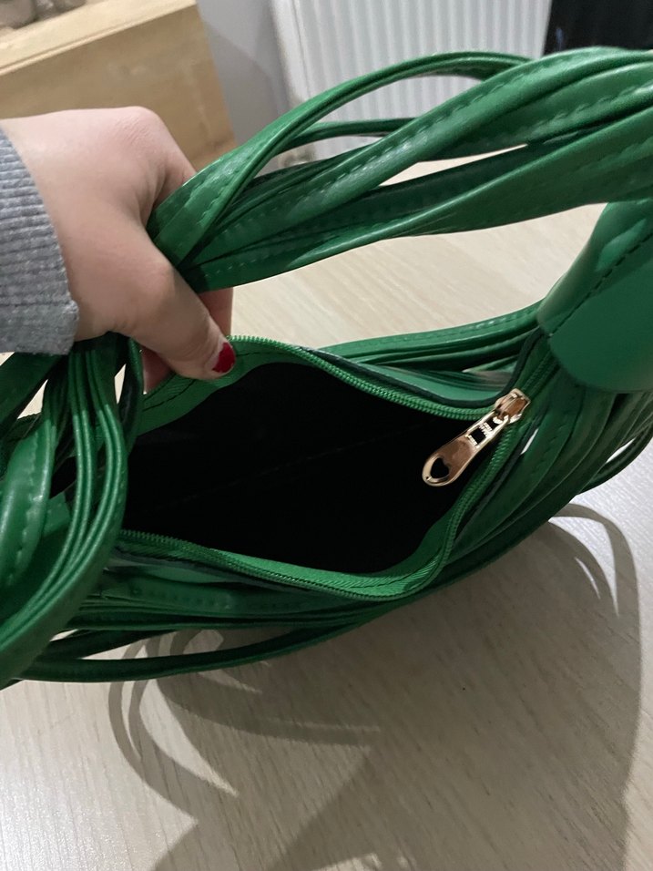 Mango Yeşil Deri  Kadın Çanta - Görsel 5