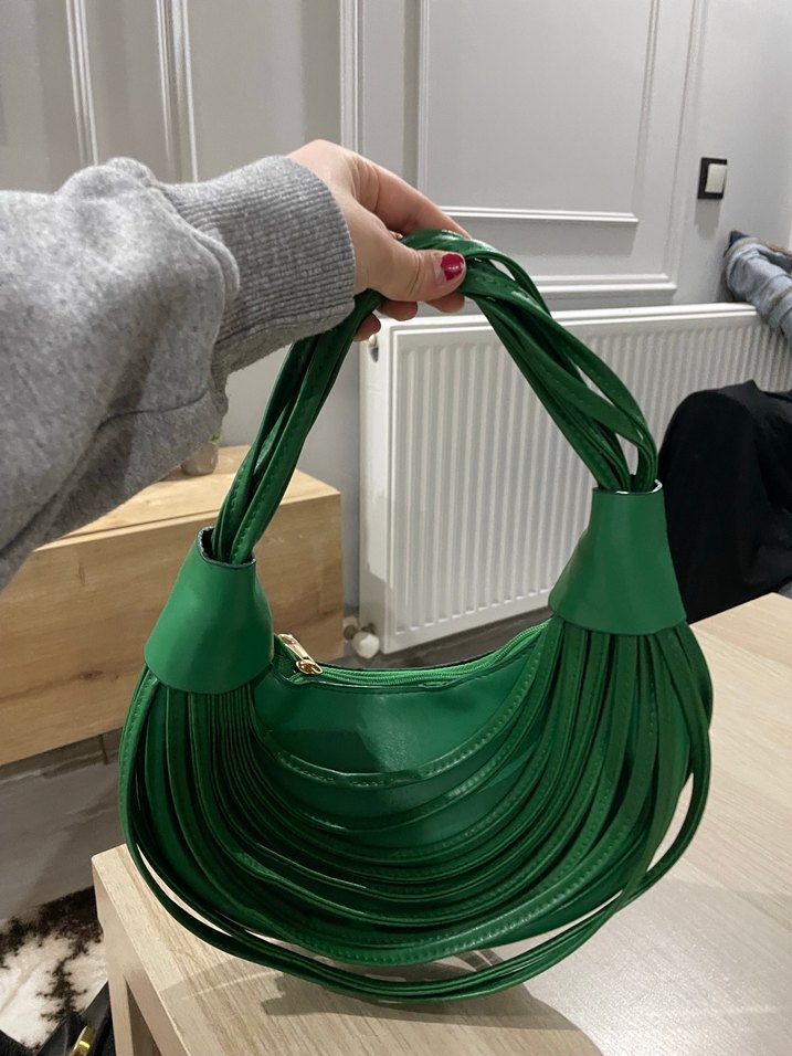 Mango Yeşil Deri  Kadın Çanta - Görsel 3