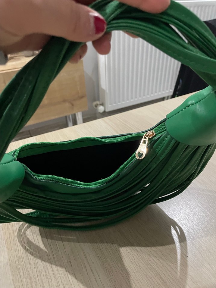 Mango Yeşil Deri  Kadın Çanta - Görsel 4